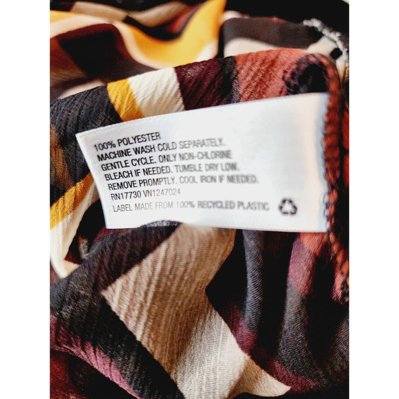 MISSONI HERRINGBONE BROWN BLACK YELLOW SWEATER SIZE XL - Picture 6 of 6